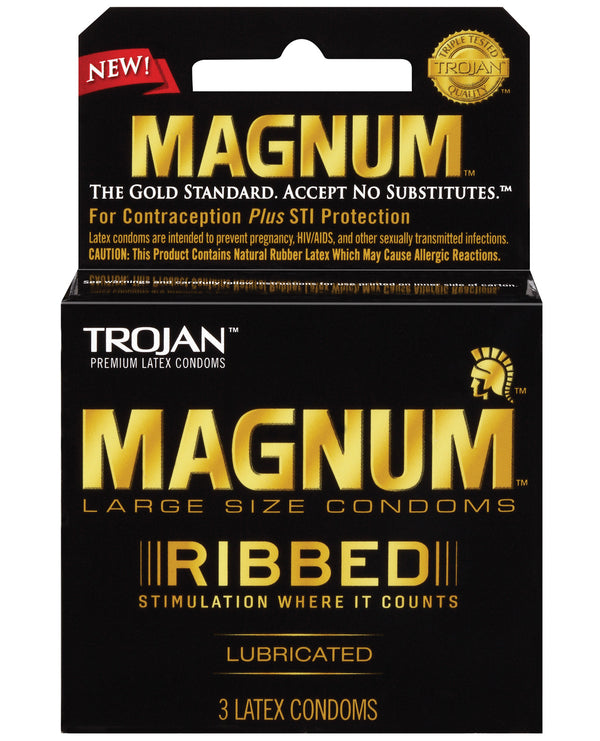 Magnum Ribbed Condoms