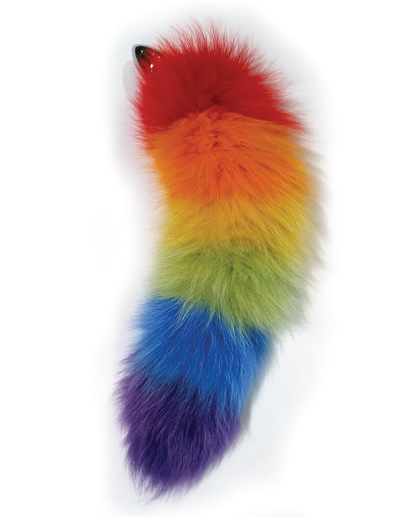 Rainbow Fox Tail Butt Plug