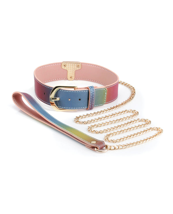 Rainbow Collar & Leash