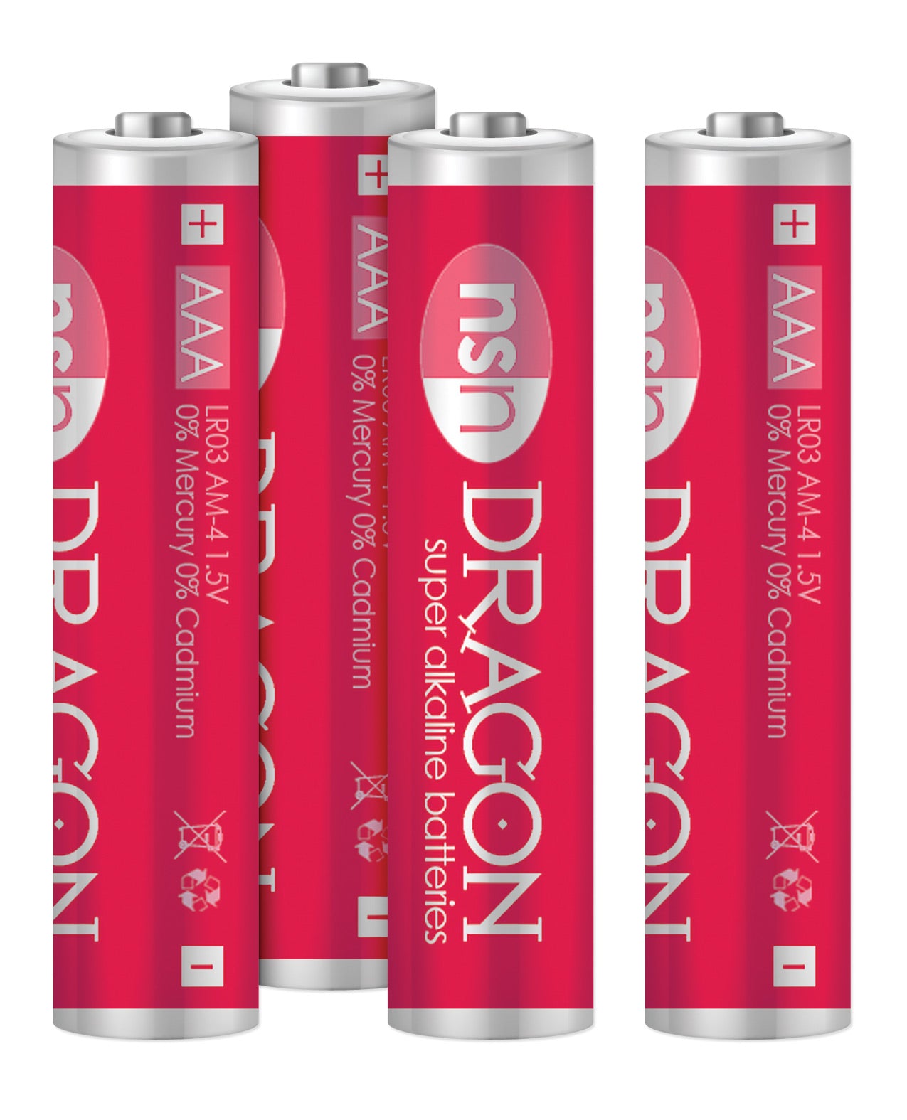 Alkaline AAA Batteries - Pack of 4