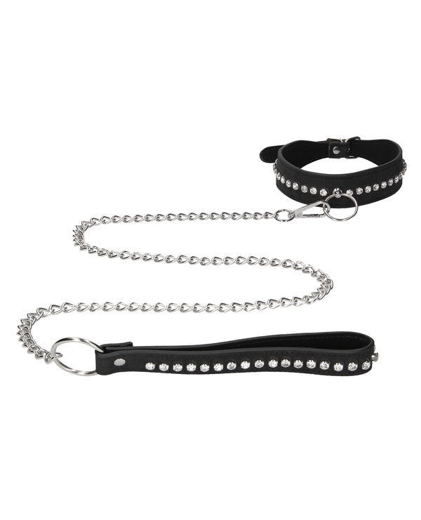 Diamond Studded Collar & Leash