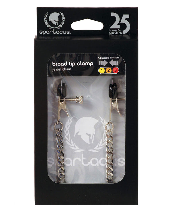 Broad Tip Jewel Chain Clamps