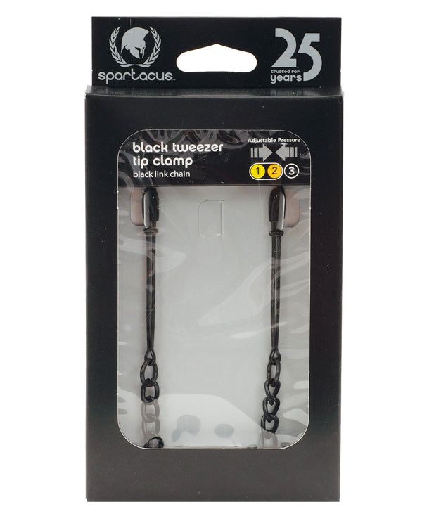 Black Tweezer Nipple Chain Clamps