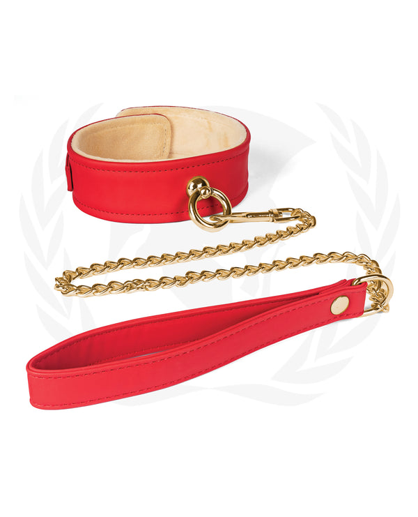 Plush Collar & Chained Leash